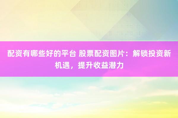 配资有哪些好的平台 股票配资图片：解锁投资新机遇，提升收益潜力