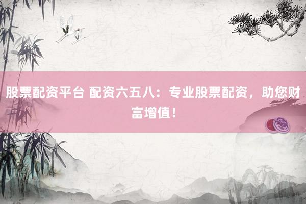 股票配资平台 配资六五八：专业股票配资，助您财富增值！