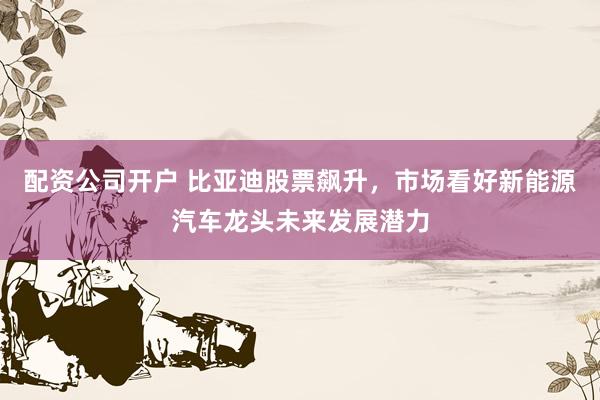 配资公司开户 比亚迪股票飙升，市场看好新能源汽车龙头未来发展潜力