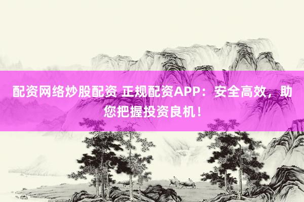 配资网络炒股配资 正规配资APP：安全高效，助您把握投资良机！