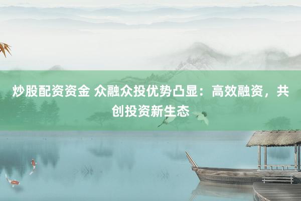 炒股配资资金 众融众投优势凸显：高效融资，共创投资新生态