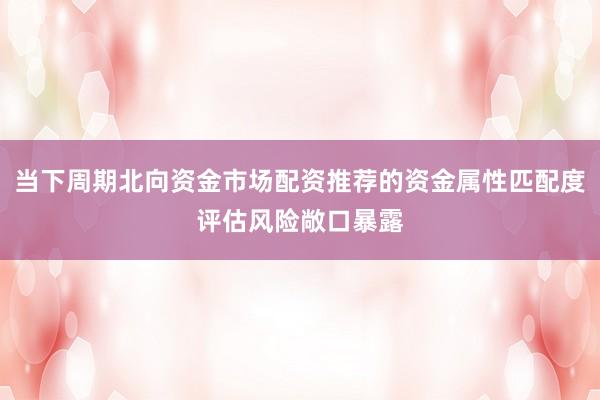 当下周期北向资金市场配资推荐的资金属性匹配度评估风险敞口暴露