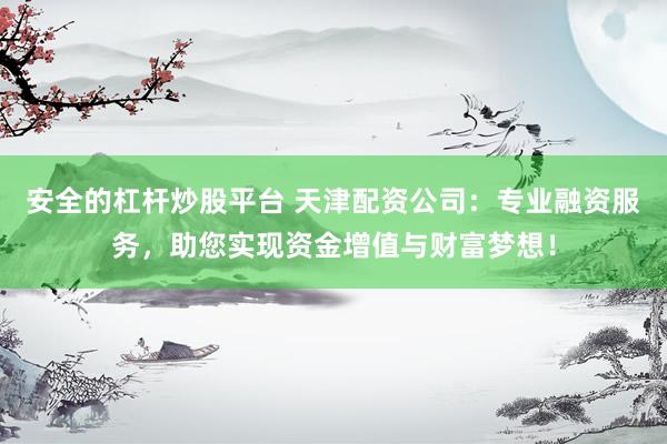 安全的杠杆炒股平台 天津配资公司：专业融资服务，助您实现资金增值与财富梦想！